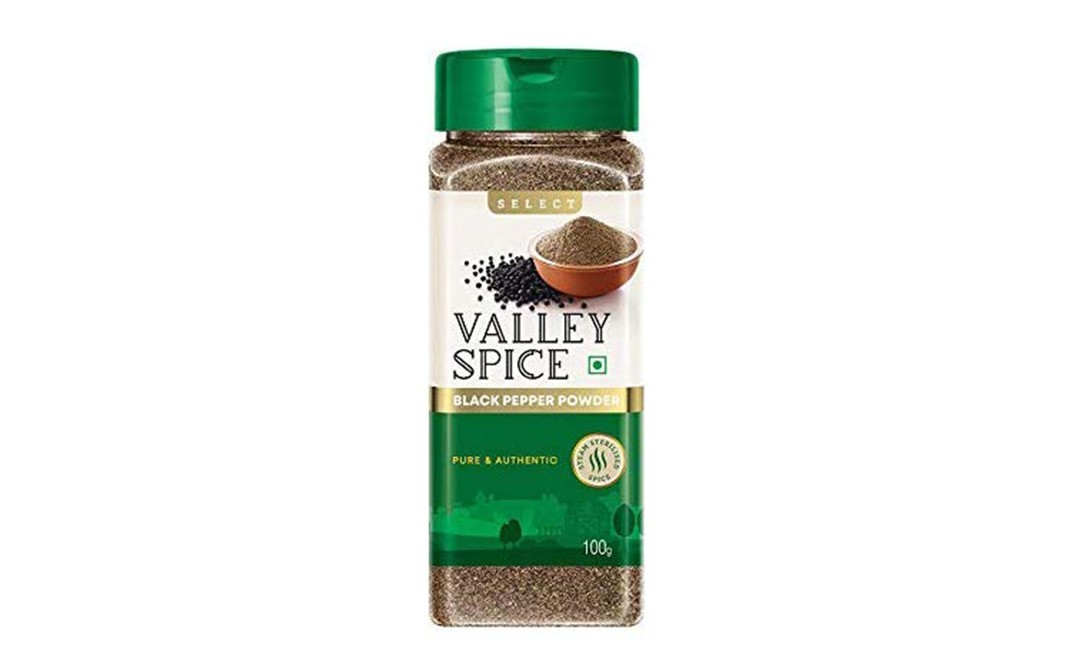 Valley Spice Black Pepper Powder    Plastic Bottle  100 grams
